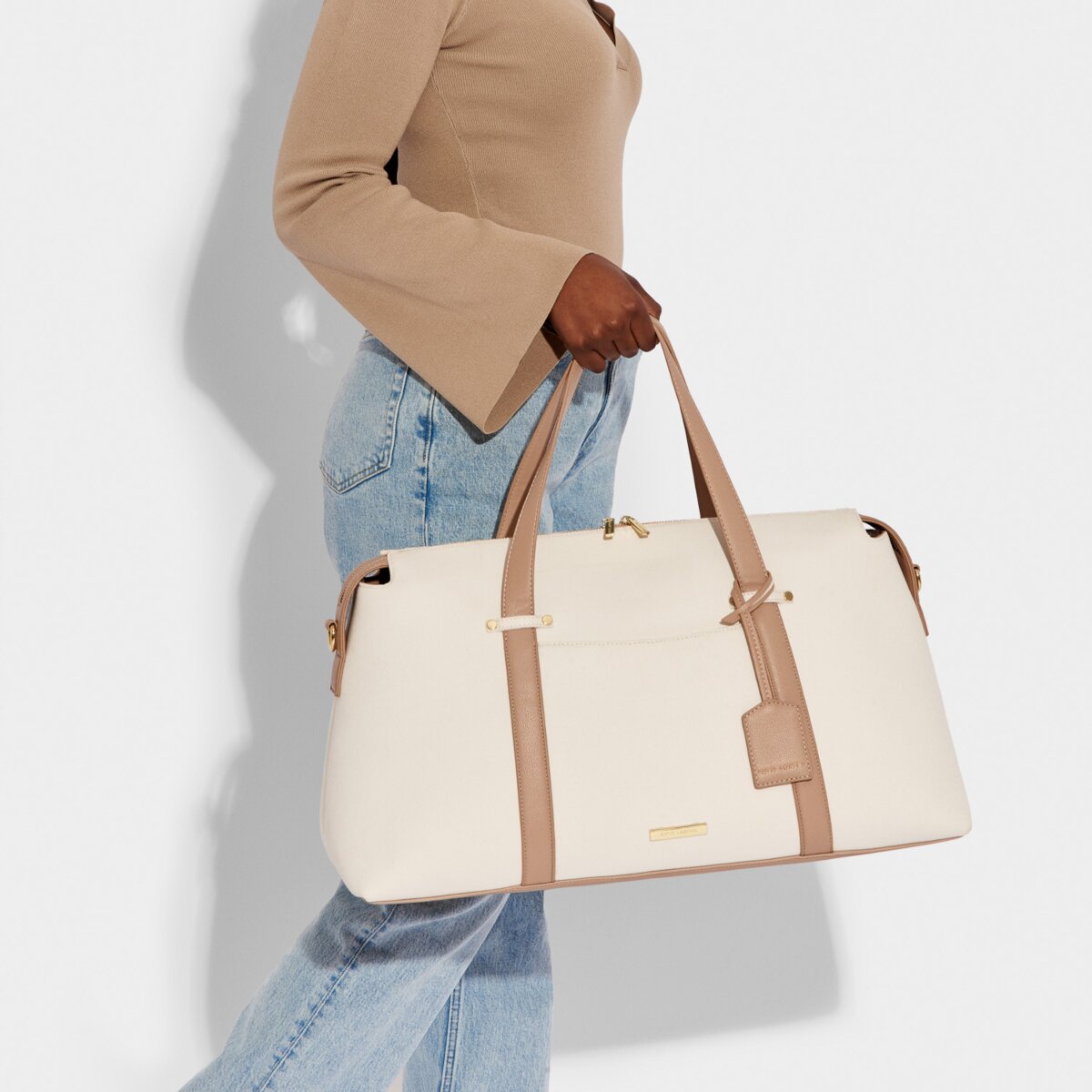 AMALFI CANVAS WEEKEND BAG | OFF WHITE