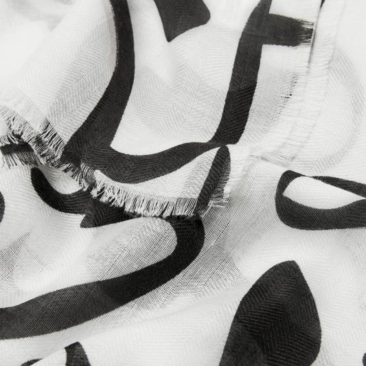 FOIL PRINTED SCARF| ZEBRA