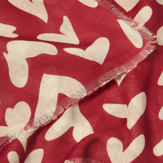 PRINTED SCARF | ABSTRACT HEART