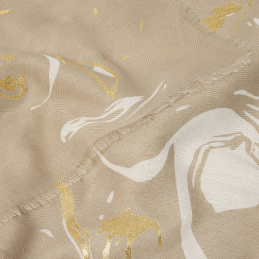 PRINTED FOIL SCARF | MARBLE